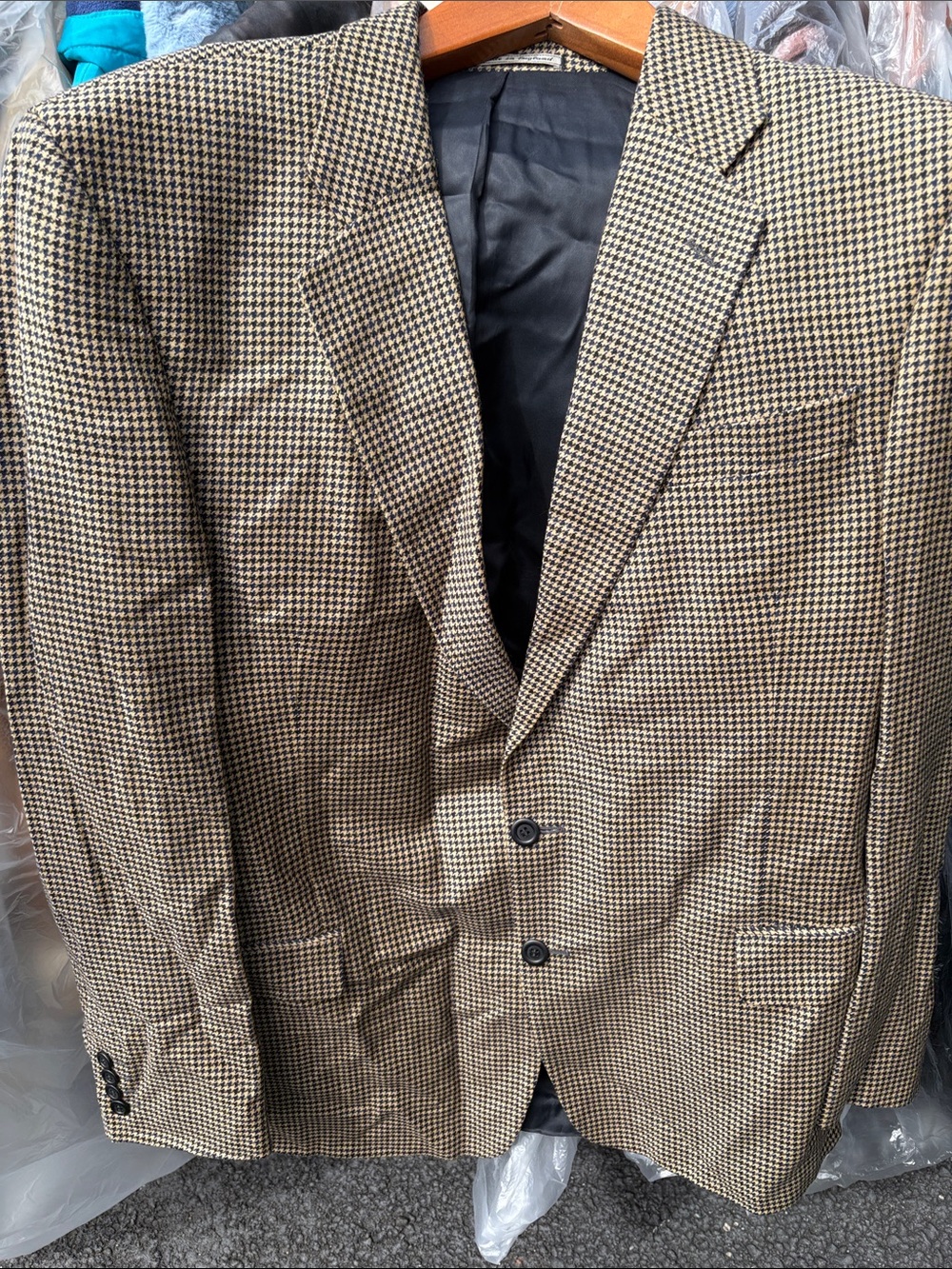 Men's Brown Houndstooth Sport Coat - Classic Tailored Blazer